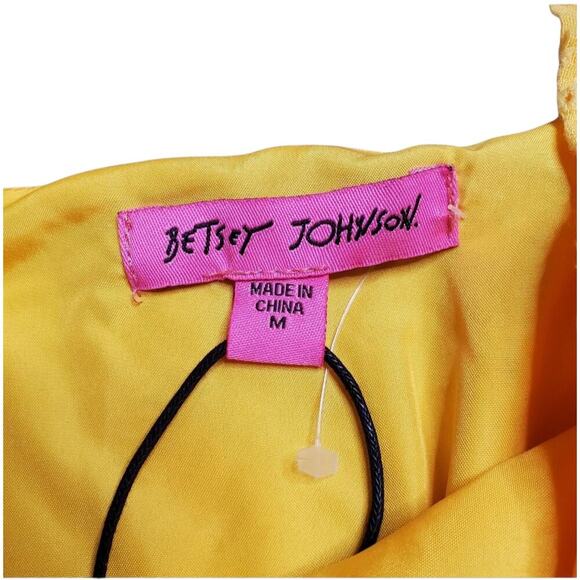 Betsey Johnson Yellow Eyelet Summer Dress Size: M - Picture 6 of 10